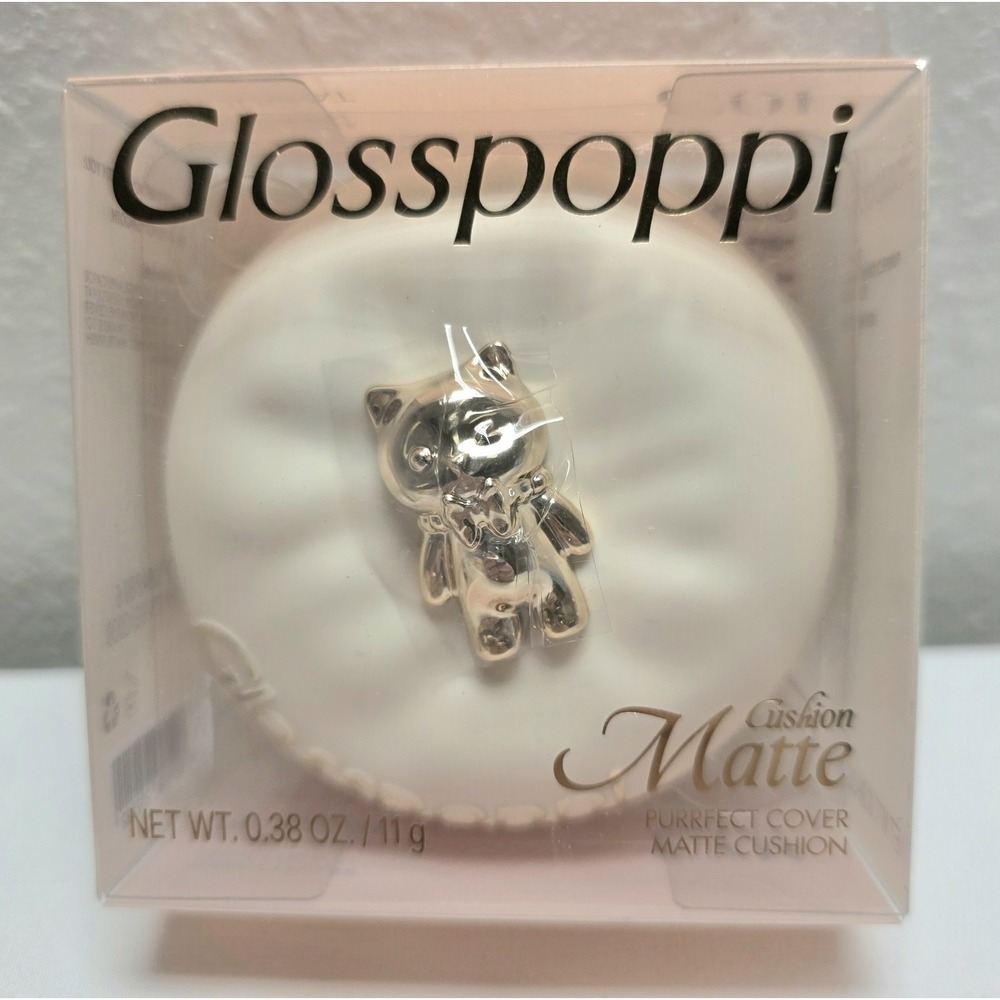 Glosspoppi Purrfect Cover Matte Cushion Powder Foundation C01 .38oz Nougat